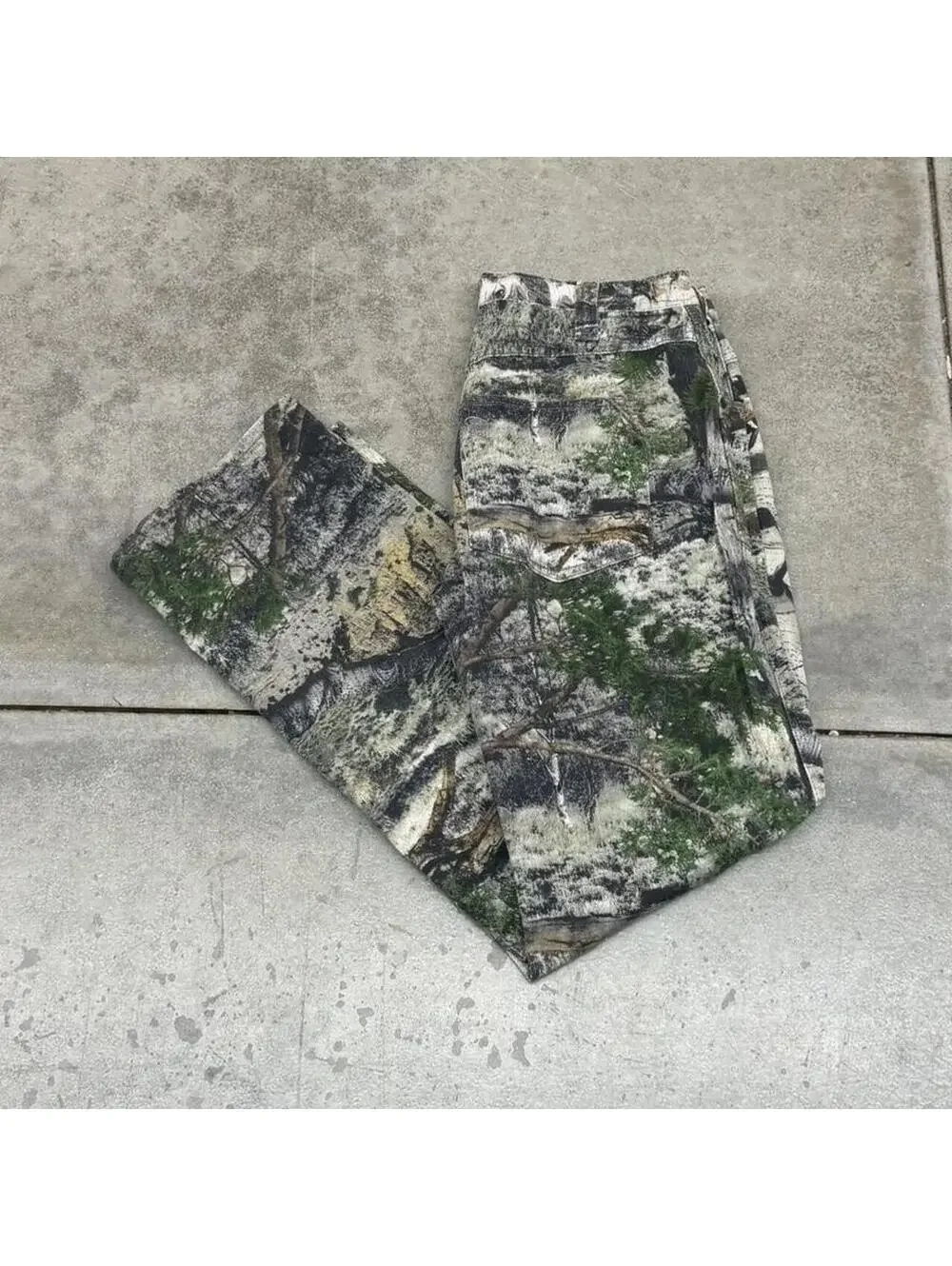 vintage mossy oak realtree camo relaxed baggy fit cargo pants size 34 x 34